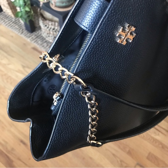 Tory Burch Black Leather Carter Tote - Picture 6 of 7
